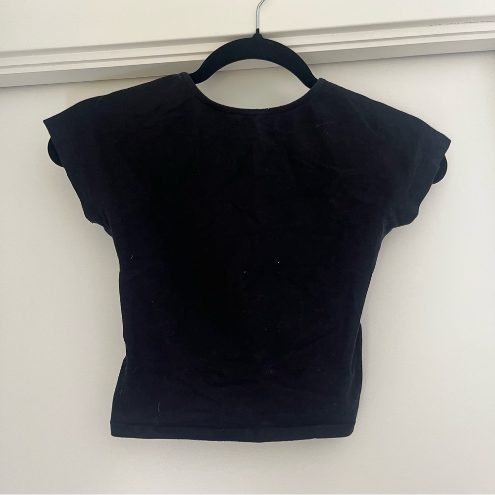 Motel Rocks Black Short Sleeve Tee with Low Back
